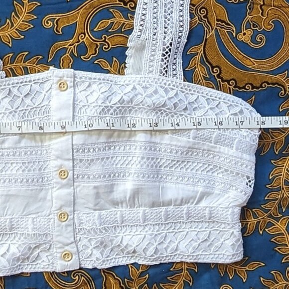 🌟NWT lace crop top white medium Japna - Picture 4 of 11